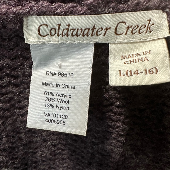 Coldwater Creek Textured Purple Cardigan - Picture 4 of 4